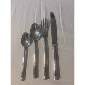 Fortessa Flatware Set 4pc‎ Silver Excellent Mirror Polished Stainless Steel